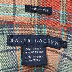 Pre Owned Ralph Lauren Multicolor Plaid Check Cotton Skinny Fit Shirt S