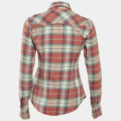 Pre Owned Ralph Lauren Multicolor Plaid Check Cotton Skinny Fit Shirt S
