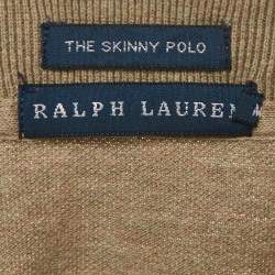 Pre Owned Ralph Lauren Green Cotton Pique Skinny Polo T-Shirt M
