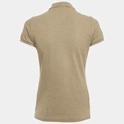 Pre Owned Ralph Lauren Green Cotton Pique Skinny Polo T-Shirt M