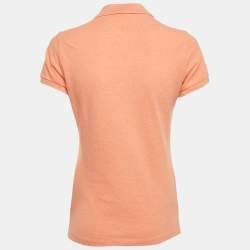Pre Owned Ralph Lauren Orange Logo Embroidered Cotton Skinny Fit Polo T-Shirt M