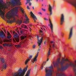 Pre Owned Ralph Lauren Pink Multicolor Paisley Print Midi Dress L