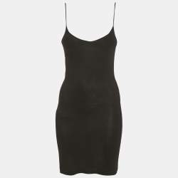 Pre Owned Ralph Lauren Black Patterned Knit Short Dress S
