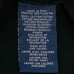 Pre Owned Ralph Lauren Black Embroidered Pony Cotton Rolled Up Sleeve Polo T-Shirt S