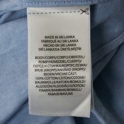 مملوكة مسبقًا Ralph Lauren Blue Logo Embroidered Cotton Full Sleeve Shirt L 