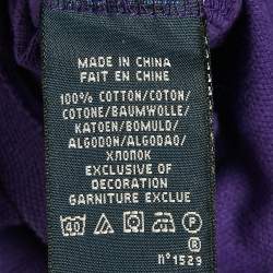 Pre Owned Ralph Lauren Purple Logo Embroidered Cotton Mini Polo T-Shirt Dress S