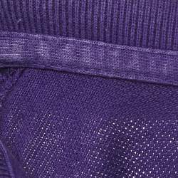 Pre Owned Ralph Lauren Purple Logo Embroidered Cotton Mini Polo T-Shirt Dress S