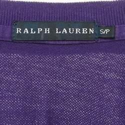 Pre Owned Ralph Lauren Purple Logo Embroidered Cotton Mini Polo T-Shirt Dress S