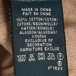 Pre Owned Ralph Lauren Brown Logo Embroidered Cotton Skinny Polo T-Shirt S