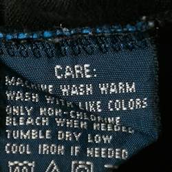 Pre Owned Ralph Lauren Black Logo Embroidered Cotton Polo T-Shirt M