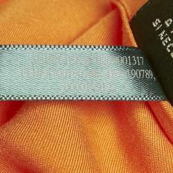 مملوكة مسبقًا Ralph Lauren Orange Satin Belted Shirt Dress S 