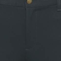 Pre Owned Ralph Lauren Blue Cotton Drill Suede Trim Breeches M