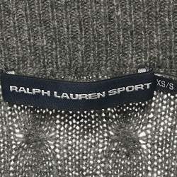 Pre Owned Ralph Lauren Sports Grey Wool Cable Knit Cardigan XS /S