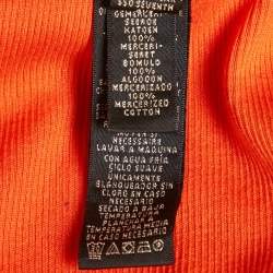 Pre Owned Ralph Lauren Orange Rib Knit Tank Top S