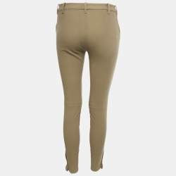 Pre Owned Ralph Lauren Beige Suede Trim Cotton Blend Breeches S
