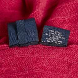 Pre Owned Ralph Lauren Sports Red Wool Cable Knit Sweater M