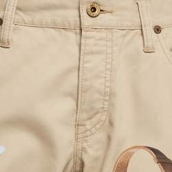 Pre Owned Ralph Lauren Beige Equestrian Print Cotton Thompson 650 Pants M