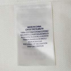 Pre Owned Ralph Lauren White Cotton Pique Shirt Dress M