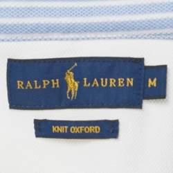 Pre Owned Ralph Lauren White Cotton Pique Shirt Dress M