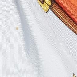 Pre Owned Ralph Lauren Multicolor Printed Silk Leather Trim Halter Neck Top XS