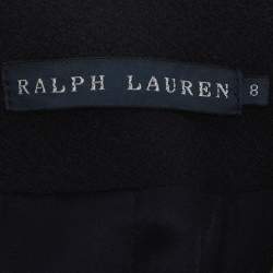 Pre Owned Ralph Lauren Navy Blue/Cream Wool Jacket M