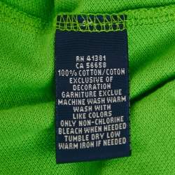Pre Owned Ralph Lauren Green Logo Embroidered Cotton Classic Fit Polo T-Shirt XS