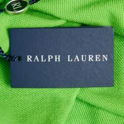 Pre Owned Ralph Lauren Green Logo Embroidered Cotton Classic Fit Polo T-Shirt XS