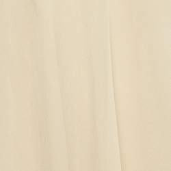 Pre Owned Ralph Lauren Beige Tulle Silk Ruffle Detail Maxi Dress S