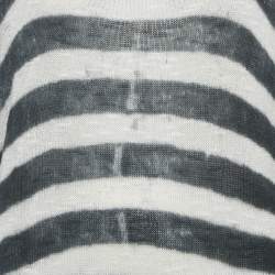 Pre Owned Denim & Supply x Ralph Lauren Grey/White Striped Knit Mini Dress S