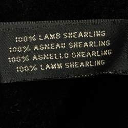 مملوكة مسبقًا جاكت رالف لورين مبطن شيرلينج أسود مقاس كبير (لارج) بحزام