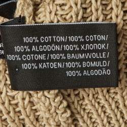 مملوكة مسبقًا Ralph Lauren Beige Cotton Knit V-Neck Jumper XS