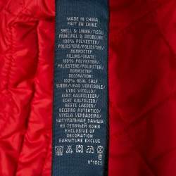 مملوكة مسبقًا Ralph Lauren Red Quilted Suede Trim Zip Up Vest M