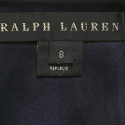 مملوكة مسبقًا Ralph Lauren Navy Blue Gabardine Pencil Skirt M