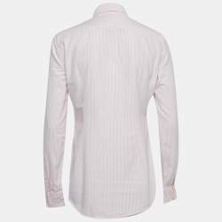 Pre Owned قميص رالف لورين ضيق القطن مخطط وردي مقاس صغير - سمول