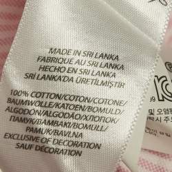 Pre Owned قميص رالف لورين ضيق القطن مخطط وردي مقاس صغير - سمول