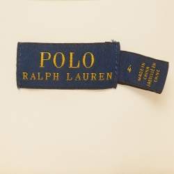 Pre Owned Ralph Lauren Cream Silk Blend Puff Sleeve Blouse S