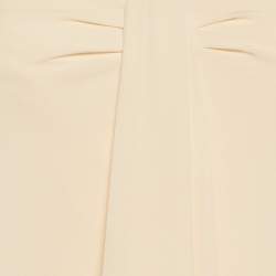Pre Owned Ralph Lauren Cream Silk Strapless Maxi Dress M