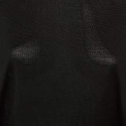 Pre Owned Ralph Lauren Black Silk Knit Embellished Top XS