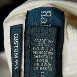 Pre Owned Ralph Lauren White Cotton Custom Fit Button Down Shirt XXL