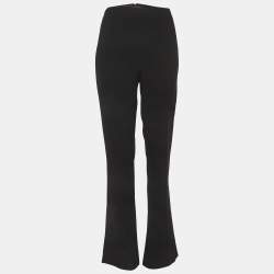 Pre Owned Ralph Lauren Black Stretch Wool Straight Fit Trousers L