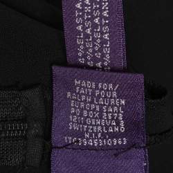 Pre Owned Ralph Lauren Black Stretch Wool Straight Fit Trousers L