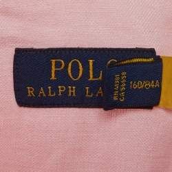 Pre Owned Polo Ralph Lauren Pink Linen Short Sleeve Shirt S