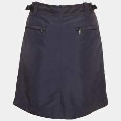 Pre Owned Ralph Lauren Navy Blue Nylon Mini Skirt M