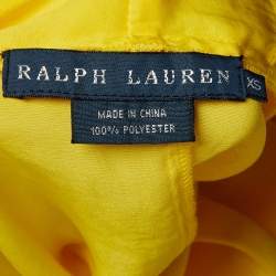 Pre Owned بلوزة جيرجيت صفراء رالف لورين مقاس صغير جداً (إكس صغير)