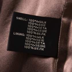 Pre Owned Ralph Lauren Hazelnut Silk Satin Benita Blazer S