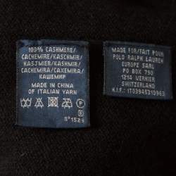 Pre Owned بونشو رالف لوران كشمير بحزام أسود S