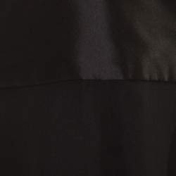 Pre Owned Ralph Lauren Black Silk Sleeveless Flared Dress M