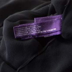 Pre Owned Ralph Lauren Collection Black Velvet Cowl Neck Sleeveless Gown M