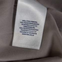 Pre Owned Ralph Lauren Gold Crinkled Crepe Elasticized Waist Mini Skirt M