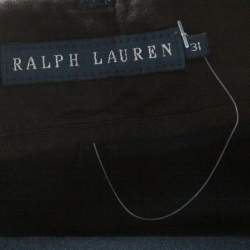 Pre Owned Ralph Lauren Indigo Dark Wash Denim Wide Leg Pleated Trousers L